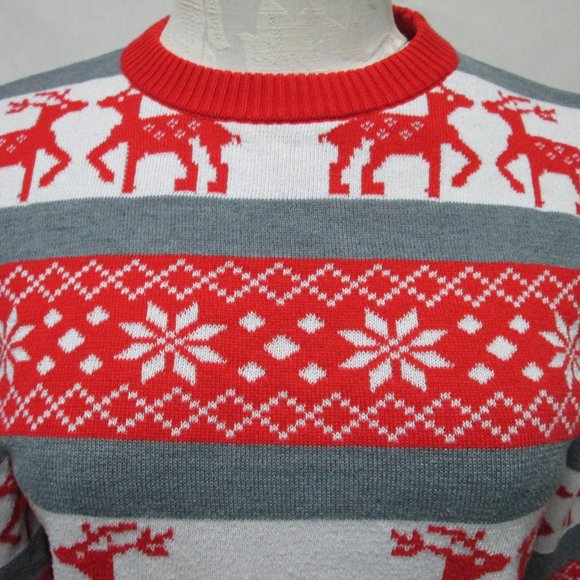 Camii Mia Boys Christmas Holiday Sweater Jumper Reindeer  Size Sz Large Lg L - Picture 3 of 8